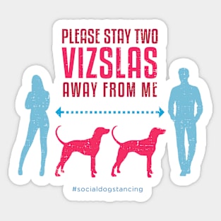 Vizsla Social Distancing Guide Sticker